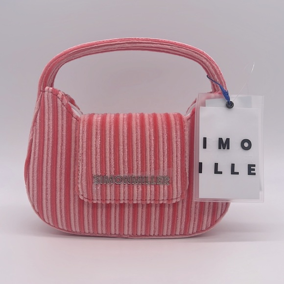 Simon Miller MINI RETRO BAG IN POWDER PINK MULTI - Picture 2 of 16